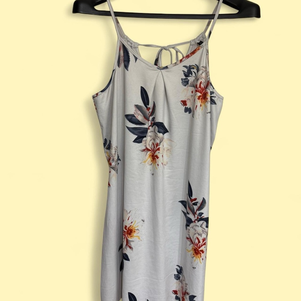 Source Unknown Floral Dress - White and Yellow